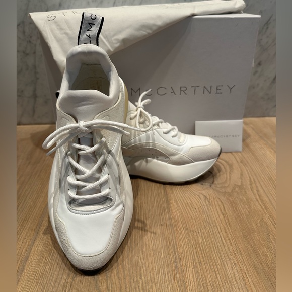 Stella McCartney Tess S Gomma Platform White Sneakers